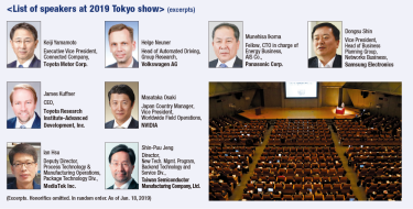 List of speakers at 2019 Tokyo show